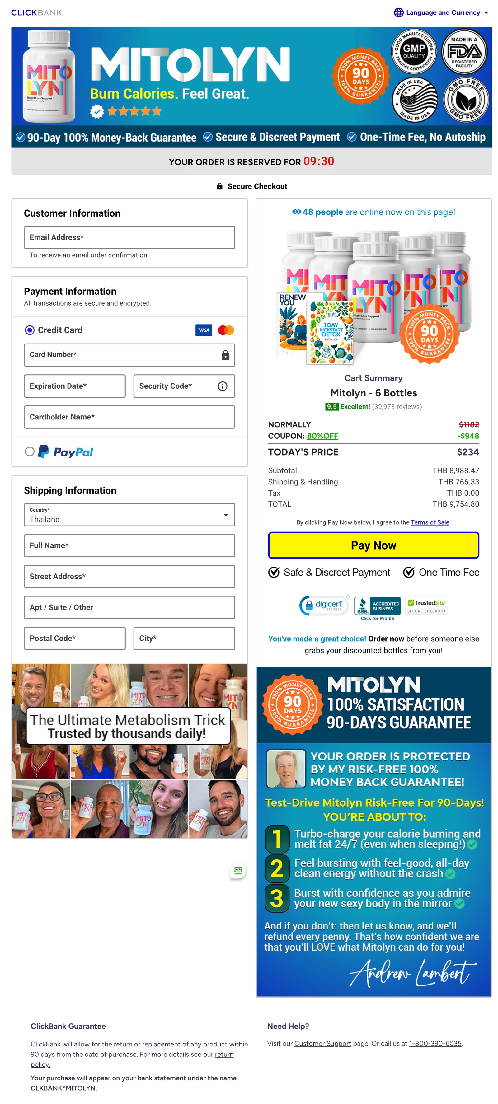 Mitolyn Checkout Page